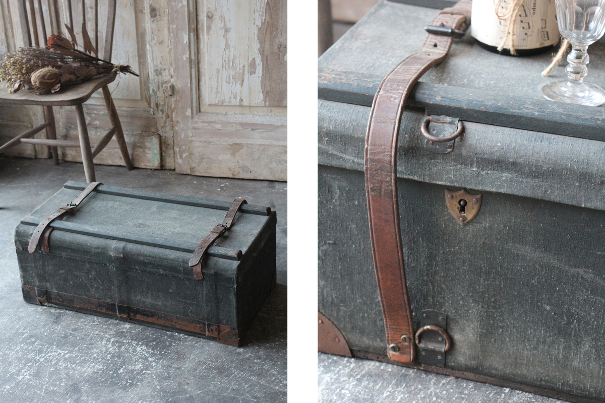 N198 フランスの古い トランク インダストリアル